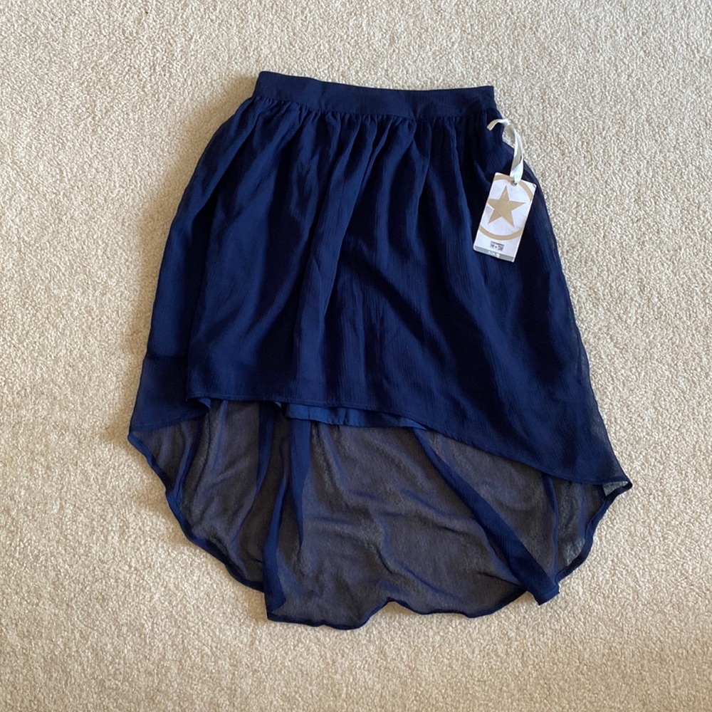 Navy High-Low Skirt Size XS